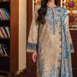 Beige lawn kurta