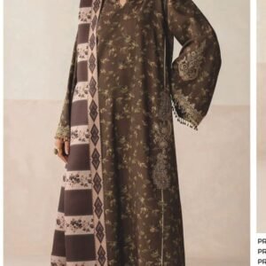 Chocolate brown lawn kurta