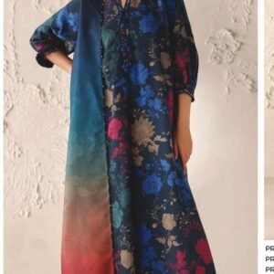 Navy lawn kurta