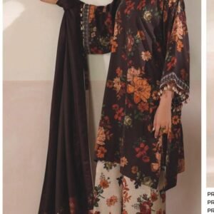 Deep brown lawn kurta