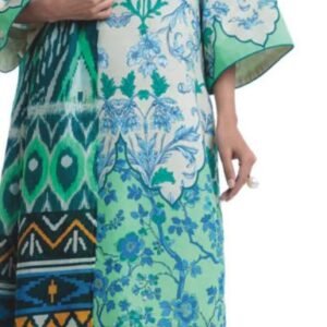 White-green ombre kameez