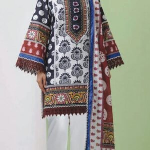 Black-white folk print