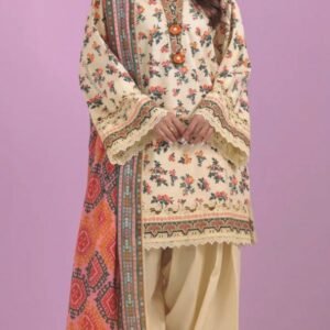 Cream ditsy floral print