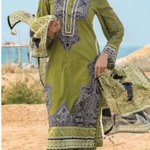 Olive-moss green chunri print