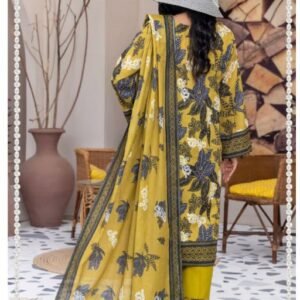 Mustard-lime floral printed suit