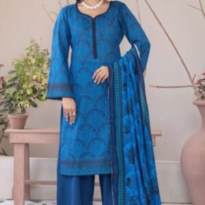 Royal blue printed suit
