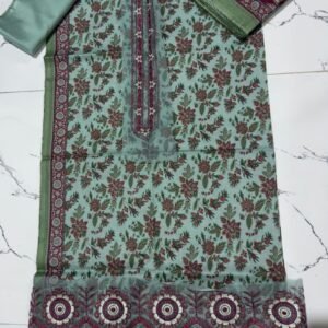 Sage green floral printed shirt