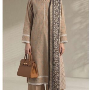 Sand-taupe printed kurta