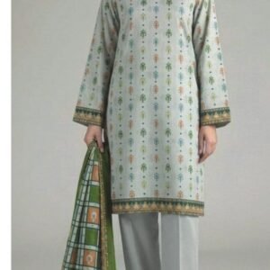 Sage grey-green printed kurta