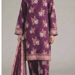 Berry purple floral printed suit