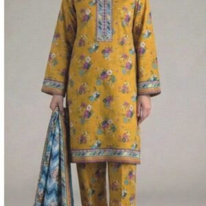 Mustard gold floral printed suit