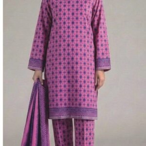 Candy pink-magenta printed suit
