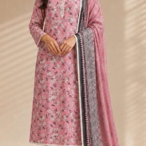 Pink floral printed kurta