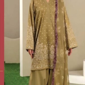 Dijon yellow-olive digital printed suit