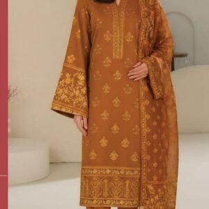 Mustard ochre digital printed suit