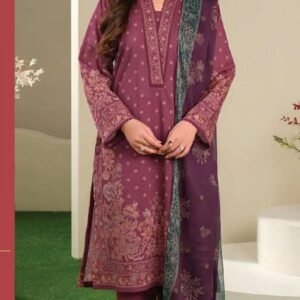Plum-mauve digital printed suit