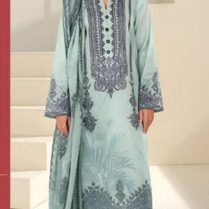 Sea green digital printed suit