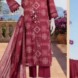 Deep maroon-red lawn