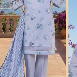 Soft lavender-blue lawn