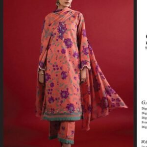 Coral-peach kameez