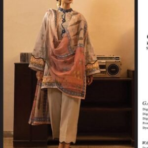 Grey-beige printed suit