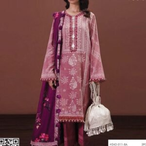 Plum-magenta printed suit