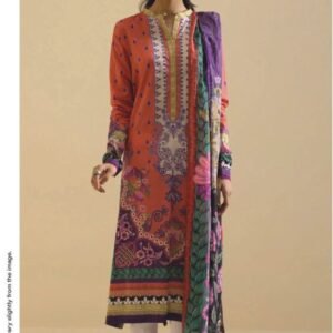 Coral orange kameez
