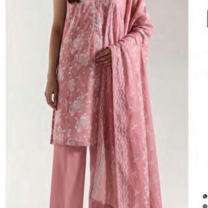 Rose pink sleeveless kameez